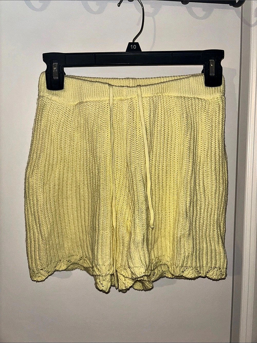 wild fable Women'Small Crochet Low Rise Drawstring Swim Cover Up Shorts